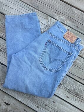Vintage Levi's 505 Regular Fit Men's Jeans 36x29 Medium Stonewash VTG